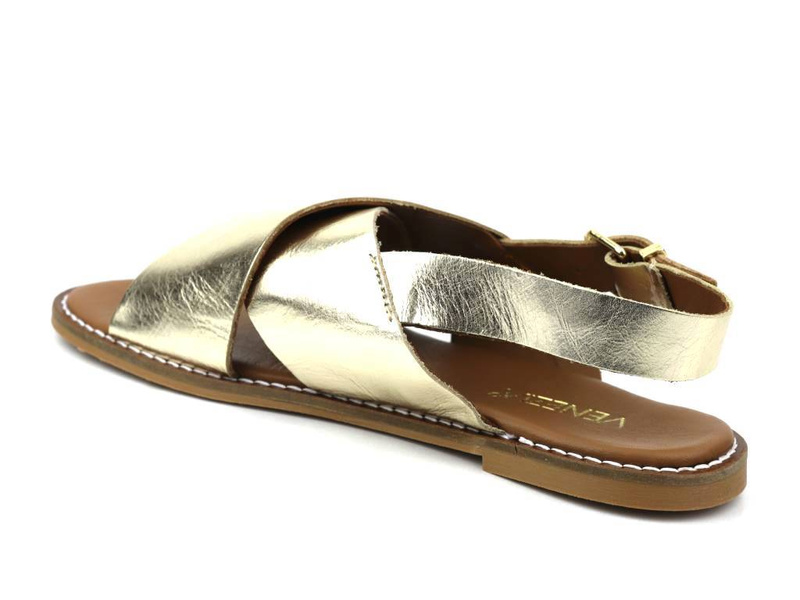 Dámské zlaté ploché sandály - VENEZIA MRZ10904