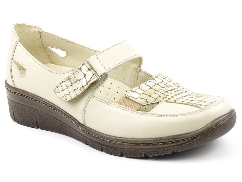 Měkká, lehká dámská obuv Helios Komfort 379, krémová