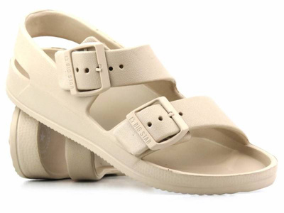 Lehké dámské pěnové sandály s přezkami - Big Star LL274746, béžové