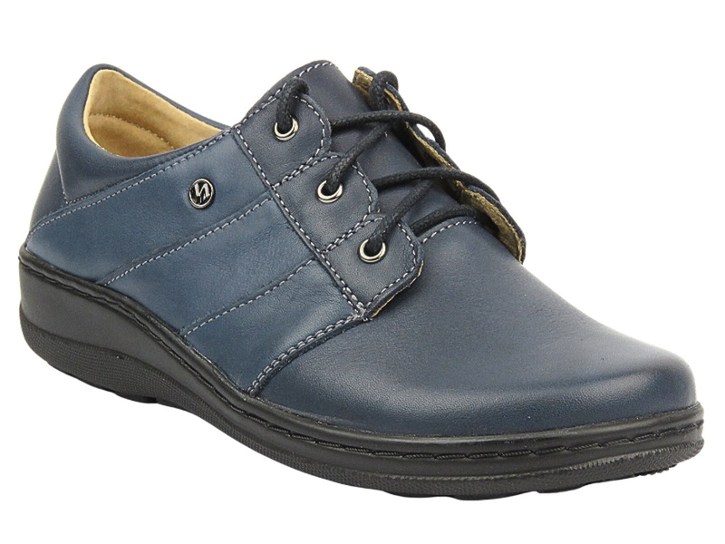 Kožené dámské boty od polského výrobce HELIOS Komfort 399, tmavě modrá