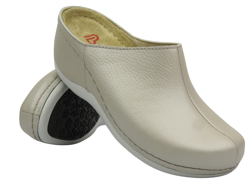 Kožené dámské sandály na klínku BERKEMANN 01753-702 Béžová nazouvací