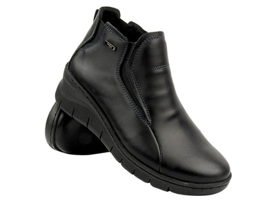 Dámské kotníkové boty na klínku HELIOS Comfort 552, černé 2