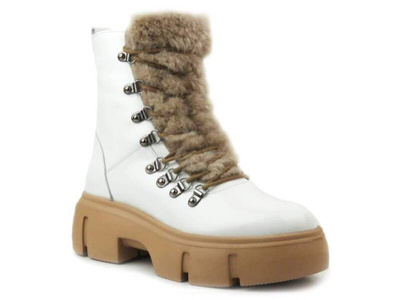 Dámské kožené kotníkové boty - VENEZIA 4332, bílá