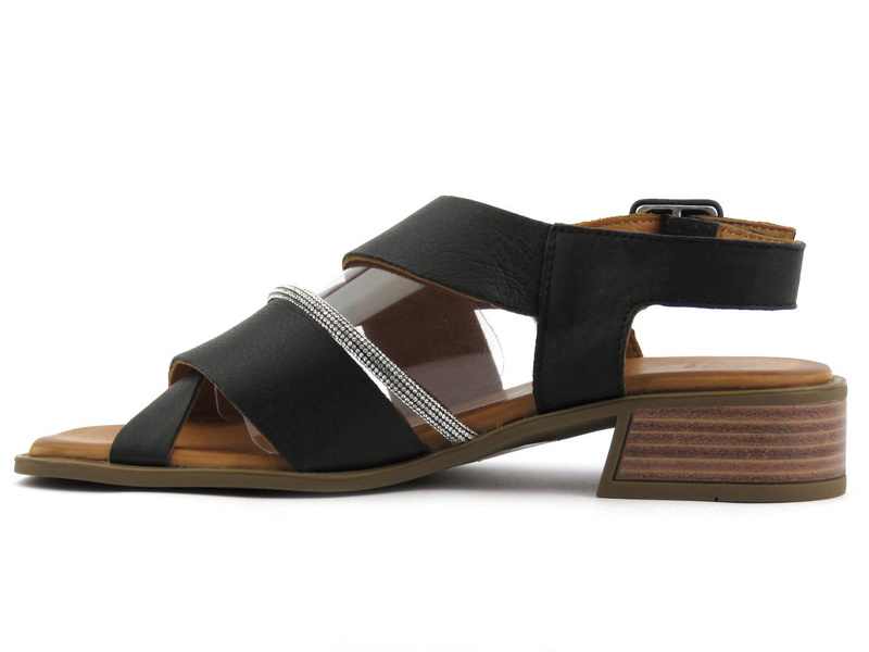 Dámské sandály s hranatou špičkou - VENEZIA 039892176, černé