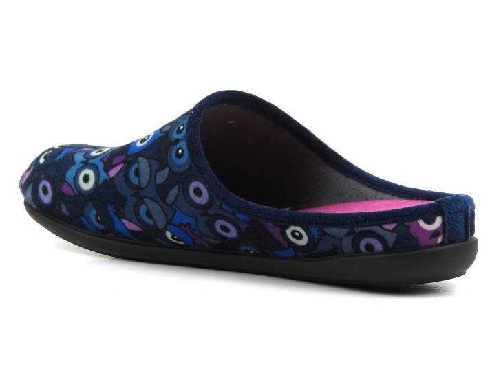 Dámské pantofle jako dárek - INBLU GF-12, tmavě modrá se sovičkami