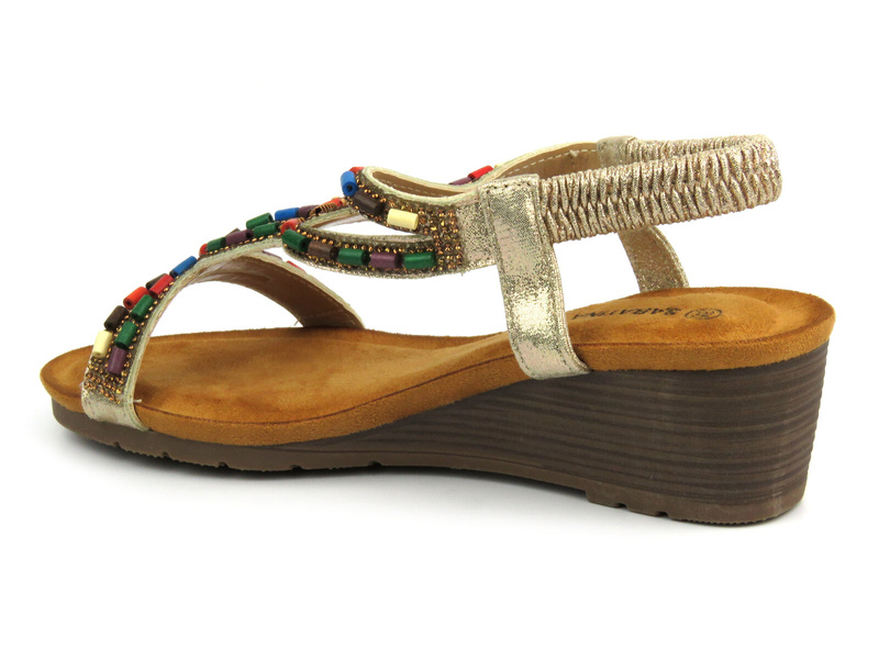 Dámské sandály - Sabatina TMF2023-0256, zlaté