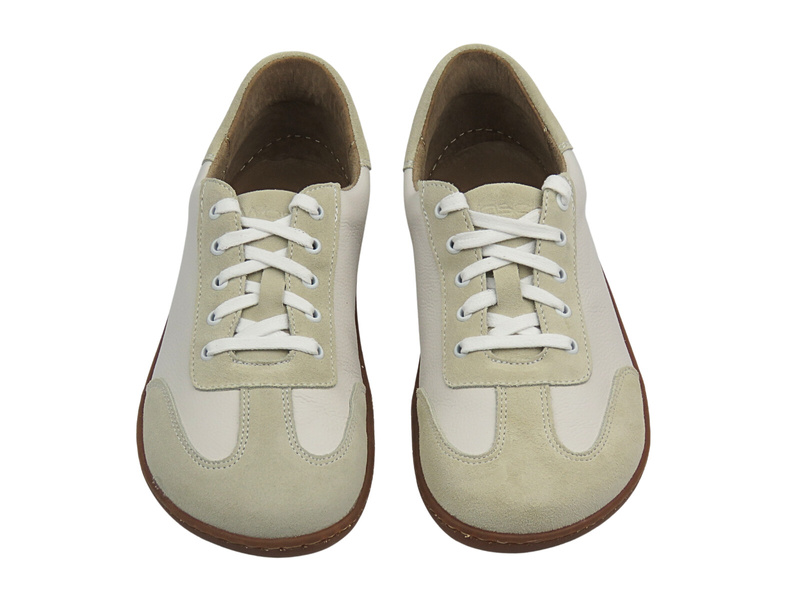 Dámské barefoot kožené bílé polobotky Wasak 0744 šířka H