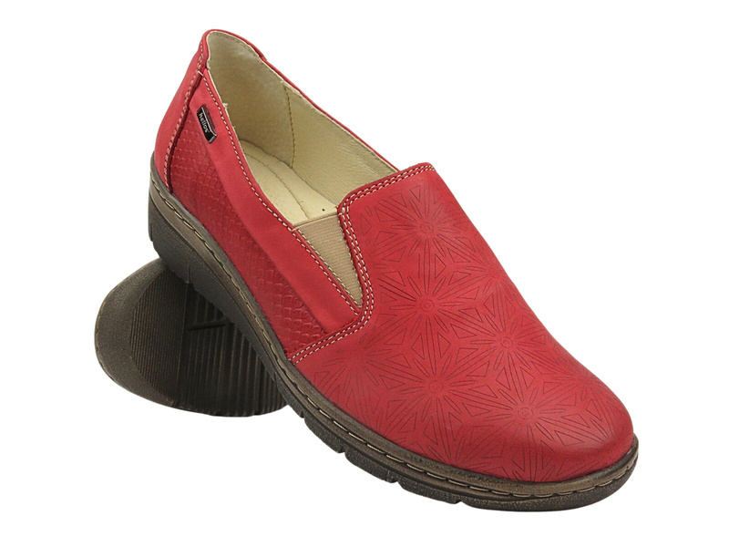 Dámské kožené boty s výřezy - HELIOS Komfort 364, béžová