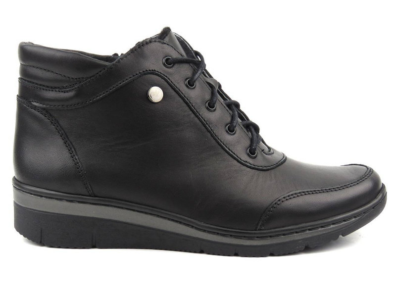 Kožená dámská sportovní obuv HELIOS Komfort 531-2, černá