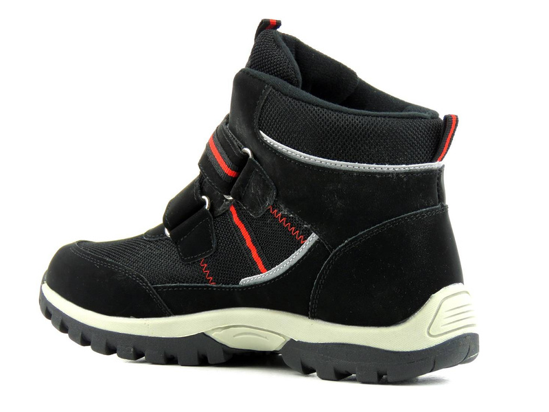 Trekingové boty, dětské zimní boty - WOJTYŁKO 21040 Softshell, černá