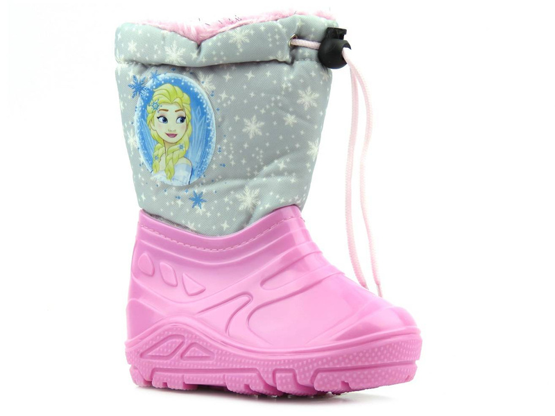 Dětské sněhule, zimní boty s Elsou z Frozen - WOJTYŁKO 21044, růžové