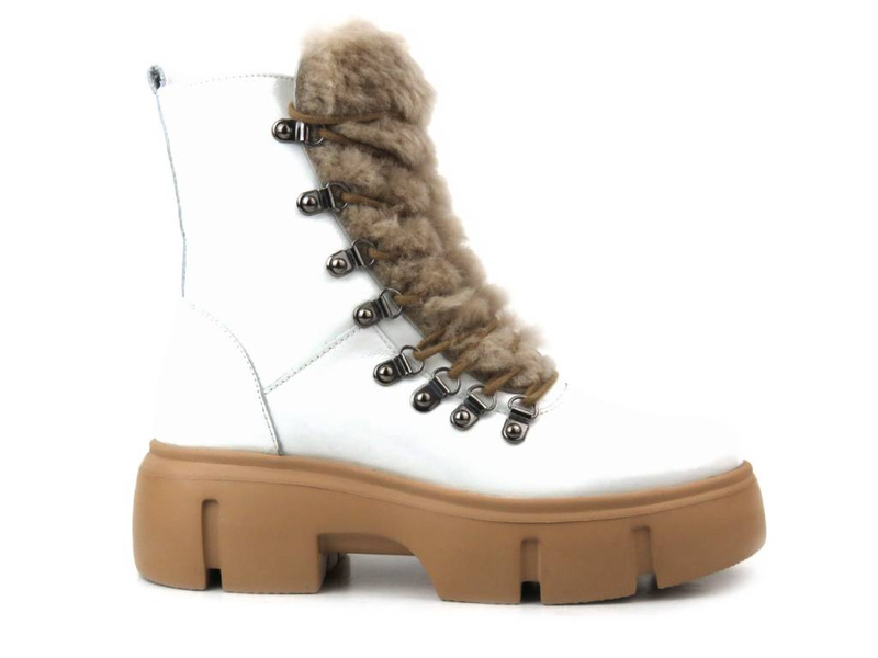 Dámské kožené kotníkové boty - VENEZIA 4332, bílá