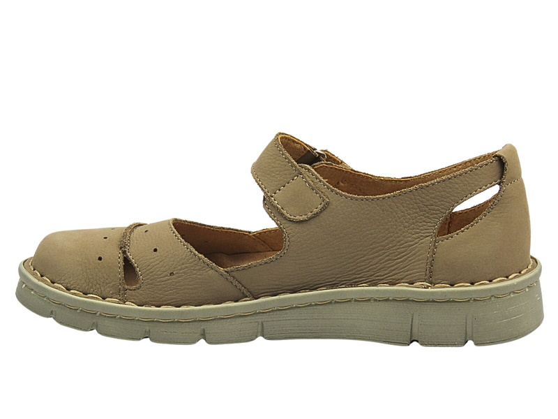 Dámské kožené boty, sandály - WASAK 0628, bílá