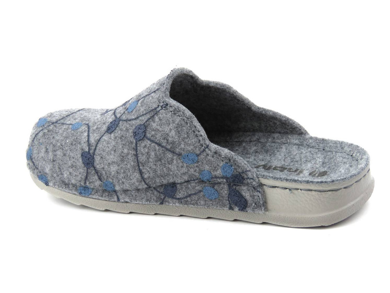 Dámské plstěné pantofle Inblu UA-35, šedé s puntíky