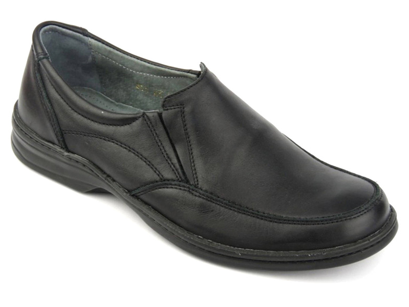 Kožená pánská obuv od polského výrobce - Helios Komfort 871, černá