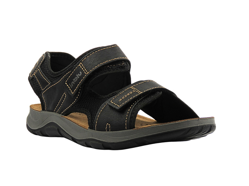 Pohodlné, klasické pánské sandály černé INBLU TL27-01