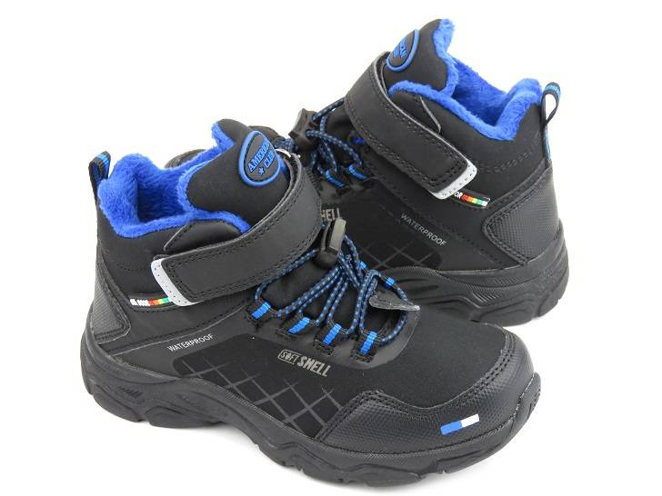 Dětské sněhule, boty - AMERICAN CLUB HL 28/22, černá s modrou
