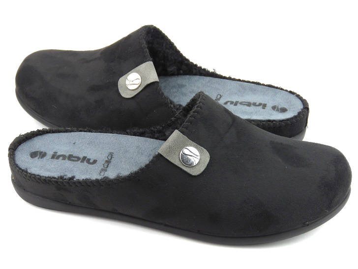 Teplé dámské pantofle s vyjímatelnou vložkou - INBLU GF-11, černé