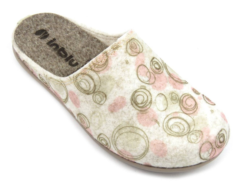 Dámské plstěné pantofle - INBLU GF-10, béžové