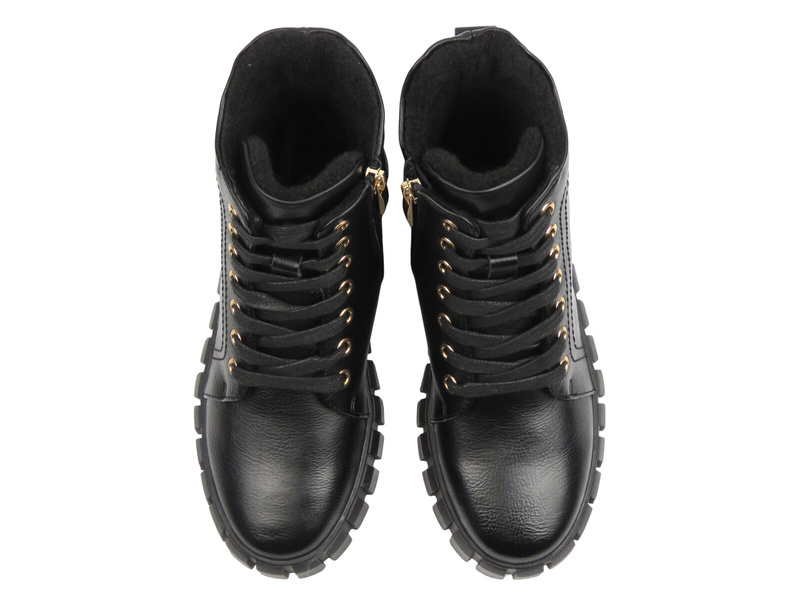 Zateplené dámské kotníkové boty – Potocki 25-19316, černé