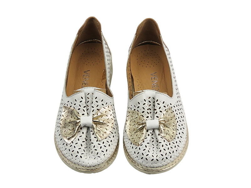 Dámské perforované polobotky bílé Venezia G010LEWOOBM129