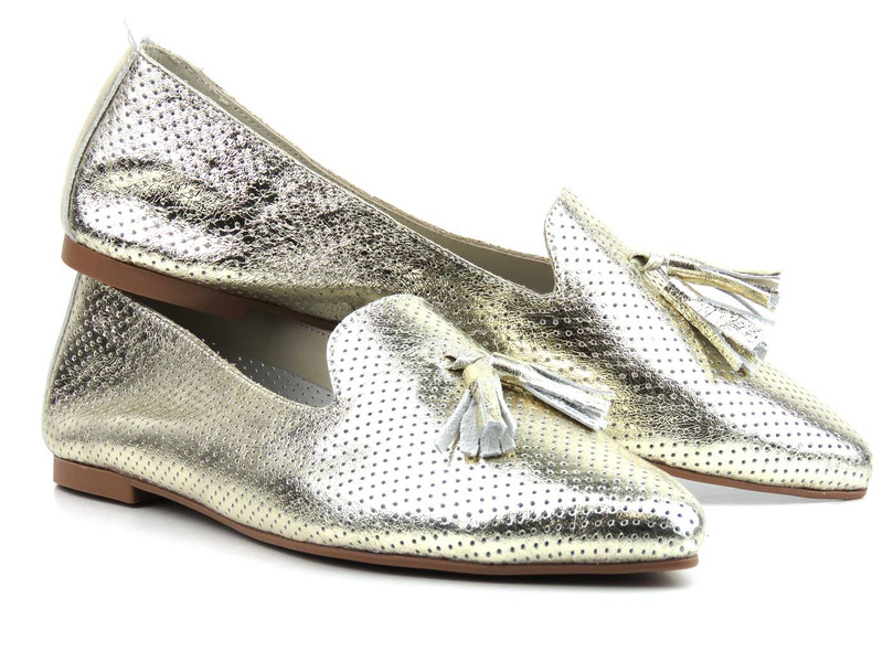 Mokasíny, balerínky se střapcem - VENEZIA 22211, zlatá