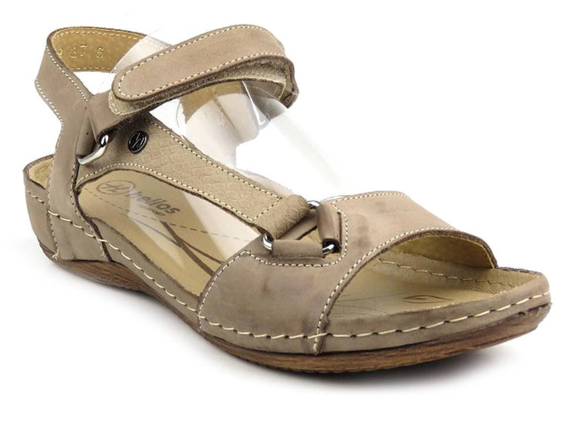 Kožené dámské sandály polské značky HELIOS Komfort 249, béžové