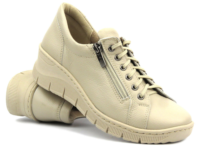 Dámské kožené boty - Waldi 1236, béžová