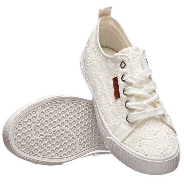 Dámské tenisky s krajkou Big Star W274925, bílé