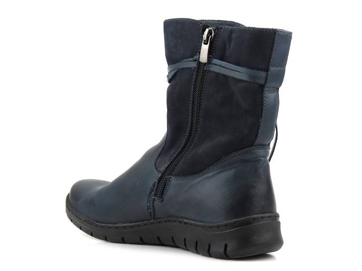 Dámské kotníkové boty s vyšším svrškem - HELIOS 558, tmavě modrá