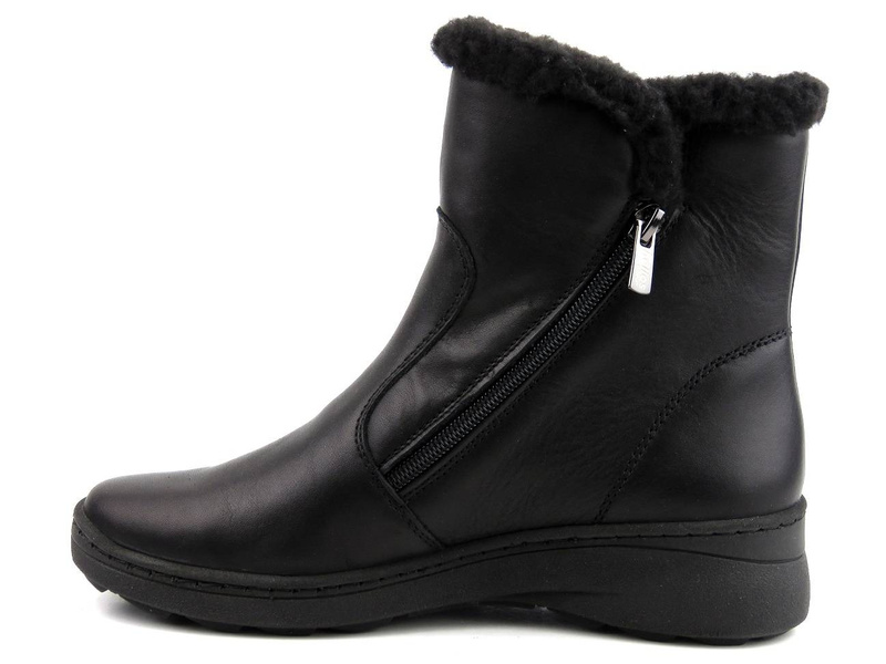 Pohodlné dámské kozačky zateplené ovčí kůží - HELIOS Komfort 514, černá 2