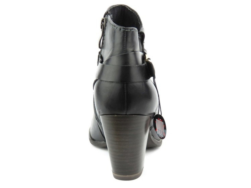 Dámské kotníkové boty na podpatku - Marco Tozzi 25390, černé