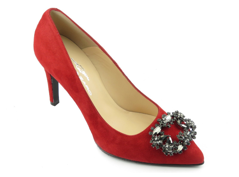 Brenda Zaro T3453 dámské vysoké podpatky, červené