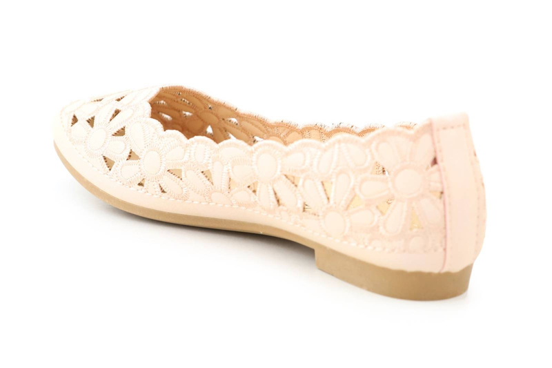 Prolamované dětské baleríny - Evento 22DZ02-4871, růžové