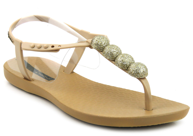 Elegantní dámské sandály s lesklými kuličkami - Ipanema 26751, béžová