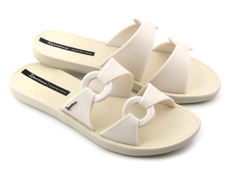 Dámské ploché gumové pantofle - IPANEMA 26658, béžové