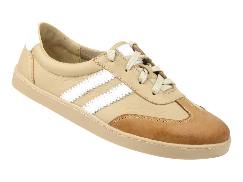 Dámské barefoot boty z pravé kůže Helios Komfort 469, světle hnědé
