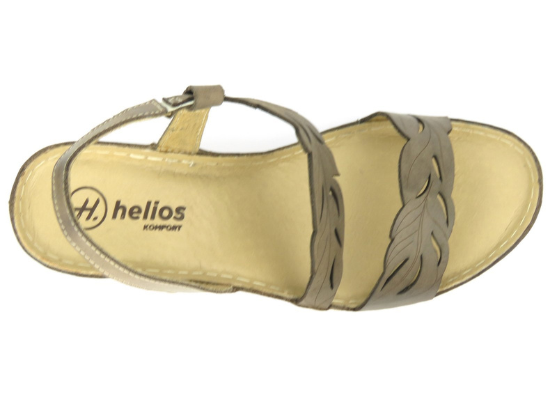 Kožené dámské sandály na klínku - HELIOS Komfort 268