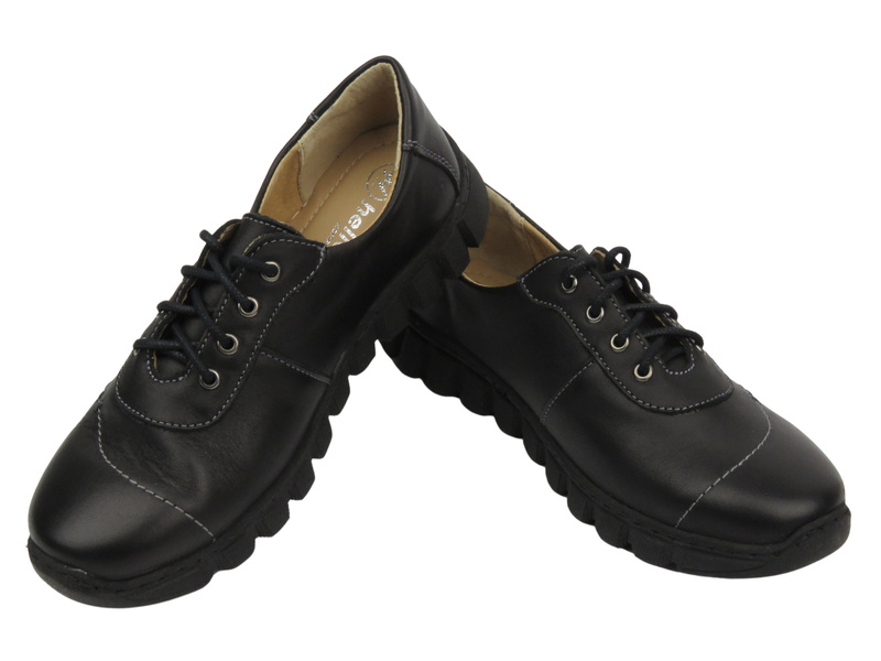 Pohodlná dámská kožená obuv - HELIOS Komfort 409, černá