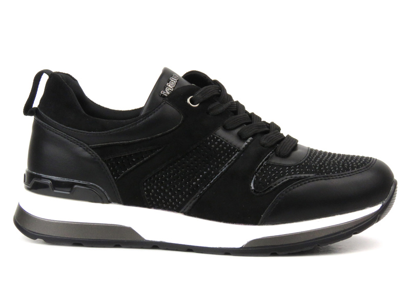 Dámské tenisky z ekologické kůže - INBLU IN-1303, černé