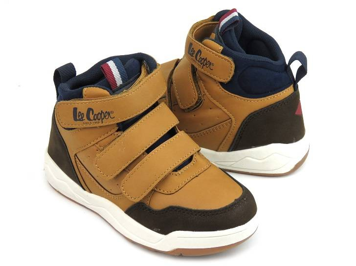 Dětská sportovní obuv na podzim a zimu - LEE COOPER 22-29-1322K, camel