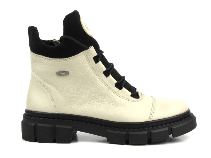 Pohodlné dámské kotníkové boty - HELIOS Komfort 556, ecru