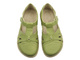 Barefoot kožené minimalistické dámské polobotky zelené Helios Komfort 466