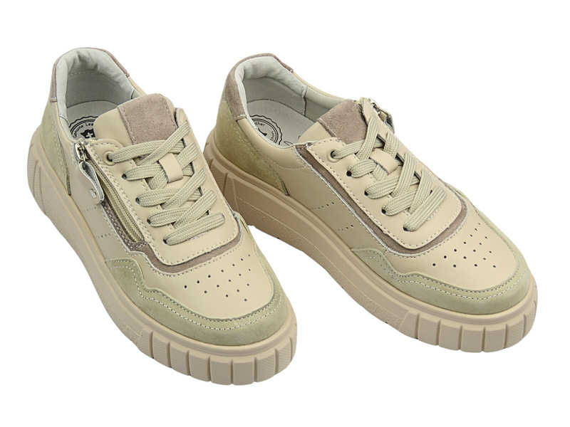 Dámské tenisky na platformě - Filippo DP6862/25, béžové