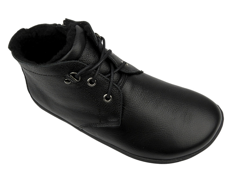 Barefoot minimalistické dámské kotníkové boty černé Helios Komfort 501P