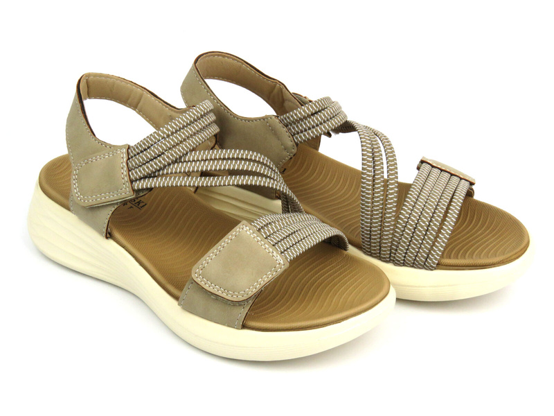 Dámské gladiátorské sandály - Sokolski KEN L24-622, béžové