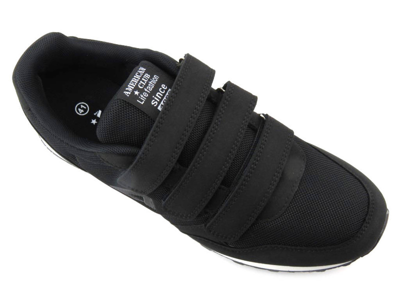 Sportovní boty a tenisky pro mládež - AMERICAN CLUB WT146/23 / WT147/23, černé