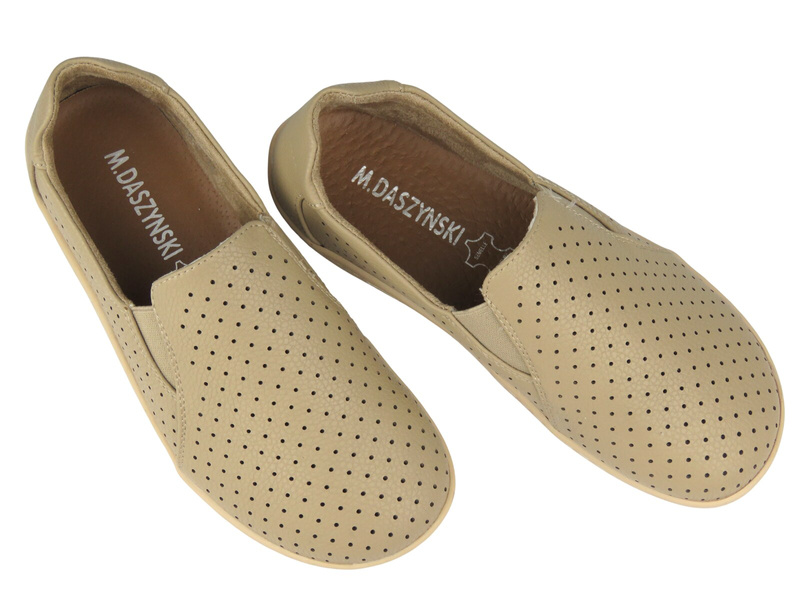Pohodlné dámské barefoot polobotky M.Daszyński OL38-2 béžové