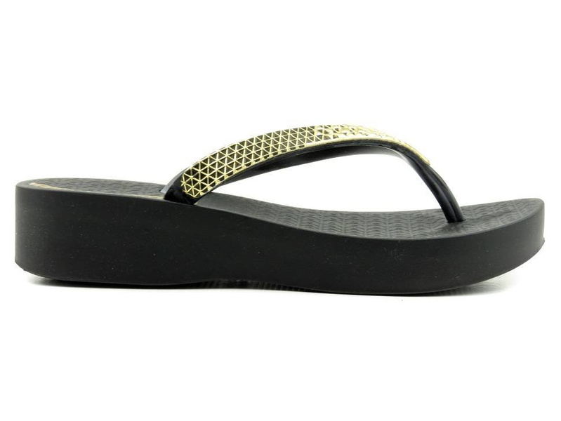 Dámské žabky na platformě - IPANEMA 82872, černo-zlaté