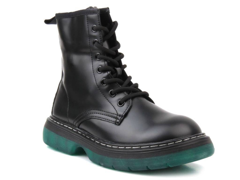Zateplené kozačky, dámské kozačky - EVENTO 22BT35-5079, černá a zelená